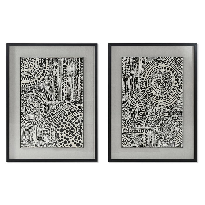 DKD Home Decor Cuadro Cristal PS Moderno Surtido de 2 Piezas 75x100 cm