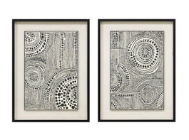 DKD Home Decor Cuadro Cristal PS Moderno Surtido de 2 Piezas 75x100 cm