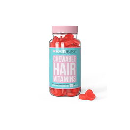 Hairburst Vitaminas Masticables Corazón Suministro 1 Mes para Cabello Fino, Escaso y con Rotura