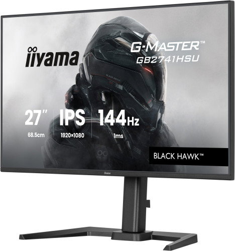 iiyama GB2741HSU-B1 Monitor 27" WQHD (2560x1440) IPS 144Hz 1ms MPRT Altavoces Soporte Ajustable Flicker-Free Low Blue Light Negro