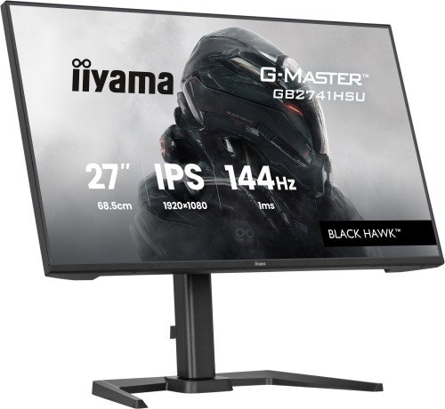 iiyama GB2741HSU-B1 Monitor 27" WQHD (2560x1440) IPS 144Hz 1ms MPRT Altavoces Soporte Ajustable Flicker-Free Low Blue Light Negro