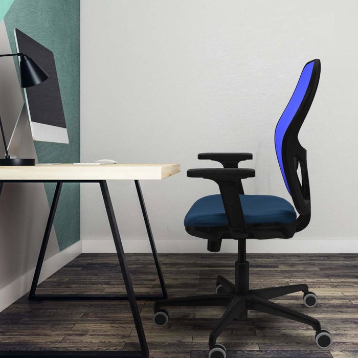 PIQUERAS Y CRESPO Silla de oficina Jorquera Azul con mecanismo Sincro/Traslack
