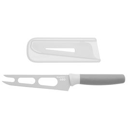 Berghoff 3950044 Cuchillo para Queso Gris Antiadherente Mango Contorneado Cuchilla 13 cm con Funda Protectora