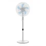 Orbegozo SF 1040 - Ventilador de Pie Blanco, 45W, 40cm, 5 Aspas, 3 Velocidades, Altura Ajustable (hasta 128 cm), Cabezal Oscilante