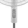 Orbegozo SF 1040 - Ventilador de Pie Blanco, 45W, 40cm, 5 Aspas, 3 Velocidades, Altura Ajustable (hasta 128 cm), Cabezal Oscilante
