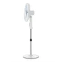 Orbegozo SF 1040 - Ventilador de Pie Blanco, 45W, 40cm, 5 Aspas, 3 Velocidades, Altura Ajustable (hasta 128 cm), Cabezal Oscilante