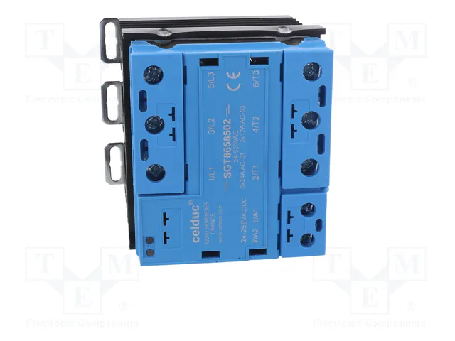 CELDUC SGT8 Relé de semiconductor trifásico 24A 24-520VAC