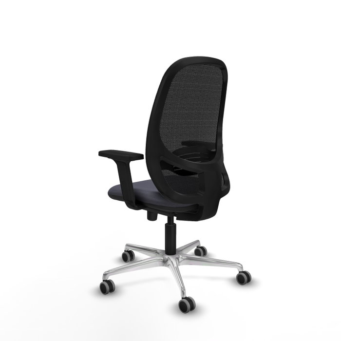 PIQUERAS Y CRESPO Silla de oficina Cilanco con mecanismo Sincro, Gris oscuro y Negro