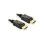 DeLOCK Cable DisplayPort macho a macho de 2m negro con conectores chapados en oro de oro matizado en oro DL