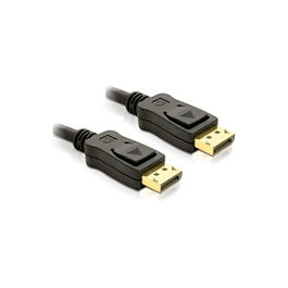 DELOCK DL Cable Displayport Macho-Macho Negro 2m Chapado en Oro