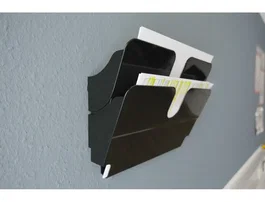 Durable Expositor Mural Magnético Flexiplus Negro, Portafolletos A4 Horizontal Doble para Paredes Metálicas, 3 kg Carga