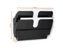 Durable Expositor Mural Magnético Flexiplus Negro, Portafolletos A4 Horizontal Doble para Paredes Metálicas, 3 kg Carga