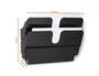 Durable Expositor Mural Magnético Flexiplus Negro, Portafolletos A4 Horizontal Doble para Paredes Metálicas, 3 kg Carga