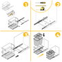 Emuca Contenedor de reciclaje Recycle 2x35 litros, Gris antracita