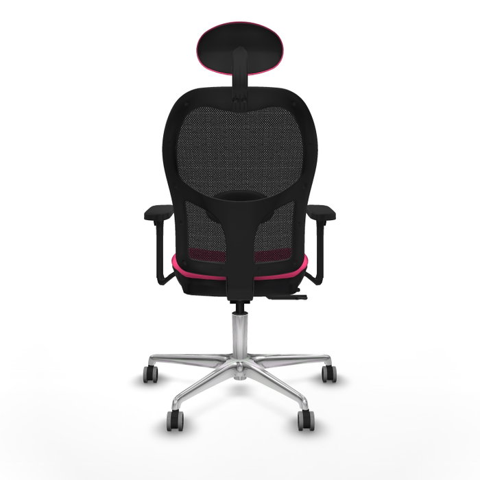 PIQUERAS Y CRESPO Silla de oficina Jorquera Rosa y Negro con mecanismo Sincro/Traslack