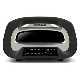 G3Ferrari G10186 Pronto Pizza Pizzaofen - Horno de Pizza con Piedra, 430 °C, 1700 W, Color Negro/Plata