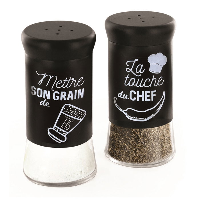 Totally Addict Salero O Pimentero Industriel Altura 10,5 cm Cristal y Acero Inoxidable