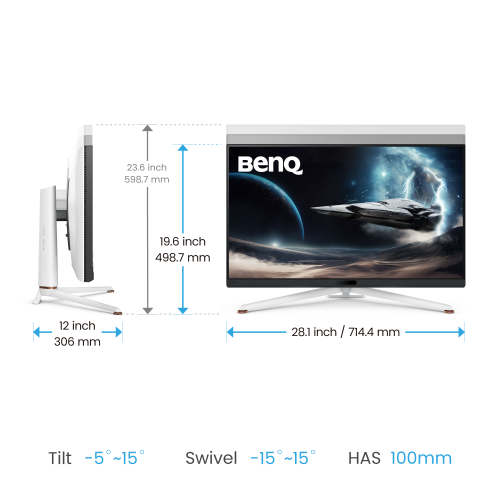 BenQ EX321UX Monitor 31.5" (80 cm) 4K UHD 3840 x 2160, 144Hz, 1ms, HDR1000, Mini LED, Blanco