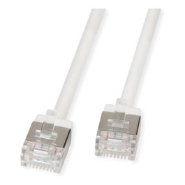 ROLINE Cable de red Cat.6A slim 21.15.4571, 1 m, Blanco