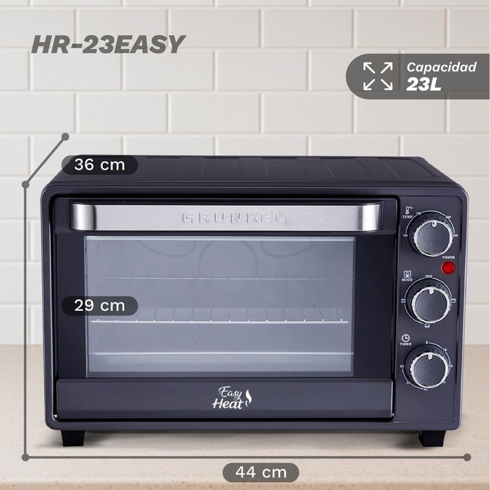 Grunkel Horno de Sobremesa HR-23EASY 23L 1600W Grunkel Horno de Sobremesa HR-23EASY 23L 1600W