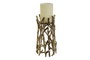 DKD Home Decor Portavelas Dorado 13 x 23 x 13 cm (2 Unidades)