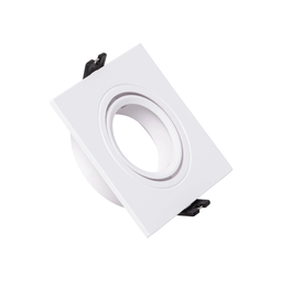 Aro Downlight Empotrable 1xGU10 Policarbonato Rectangular Blanco
