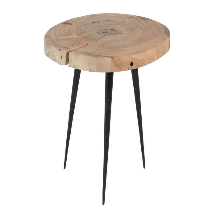 Juego de 3 mesas Natural Hierro 40 x 38 x 62,3 cm (3 Unidades)