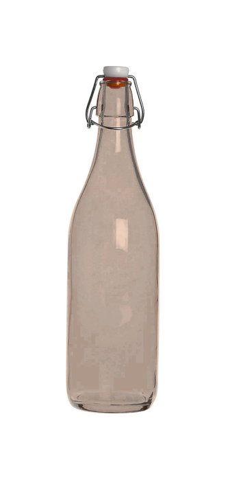 La Mediterran Botella Vidrio Pintada 6 Colores 1L 8.6x8.6x31 cm (12 Unidades)