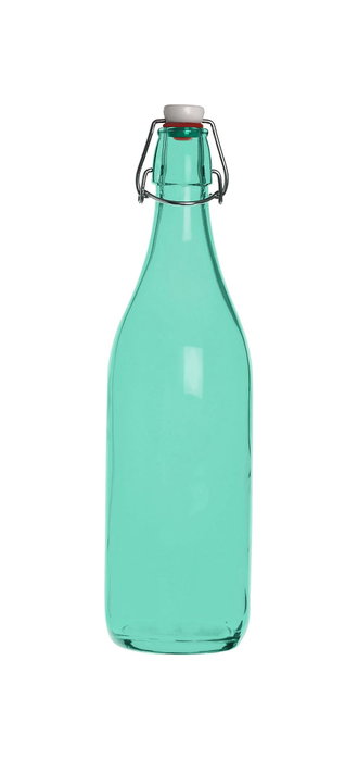 La Mediterran Botella Vidrio Pintada 6 Colores 1L 8.6x8.6x31 cm (12 Unidades)