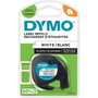 Dymo Cinta LetraTag 91221 Negro sobre Blanco 12mm x 4m