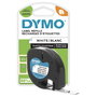 Dymo Cinta LetraTag 12mm x 4m Negro sobre Blanco