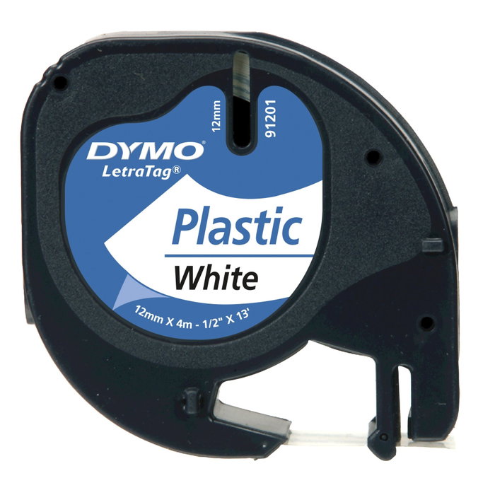 Dymo Cinta LetraTag 12mm x 4m Negro sobre Blanco (91221) Dymo Cinta LetraTag 12mm x 4m Negro sobre Blanco (91221)