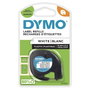 Dymo Cinta LetraTag 12mm x 4m Negro sobre Blanco (91221)