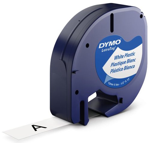 Dymo Cinta LetraTag 91221 Negro sobre Blanco 12mm x 4m Dymo Cinta LetraTag 91221 Negro sobre Blanco 12mm x 4m