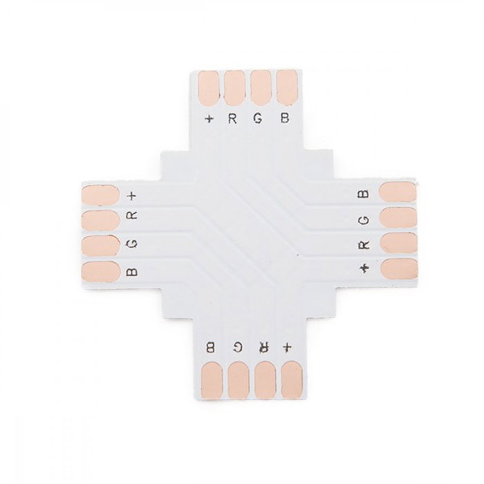 Conector para Soldar '+' para Tiras de LED RGB 10mm Conector para Soldar '+' para Tiras de LED RGB 10mm