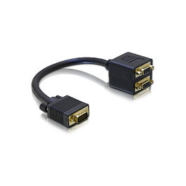 DeLOCK Adaptador VGA macho a 2x VGA hembra
