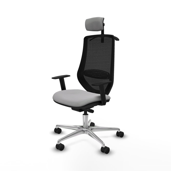 PIQUERAS Y CRESPO Silla de oficina Mardos Gris claro y Negro