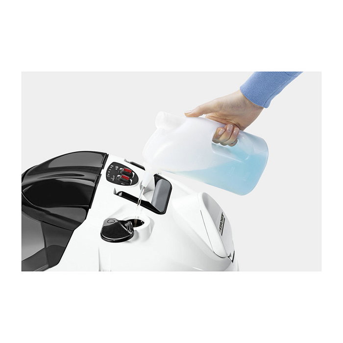 Kärcher SV 7 Fregasuelos a Vapor y Aspirador, Cilindro 0.5L, 2200W, Vapor Ajustable, Aspiración, Negro/Gris/Blanco