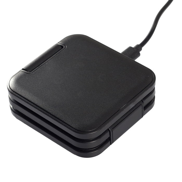 Be Mix Cargador Inductivo Plegable 3 en 1 con Almohadillas para Smartphone, Apple Watch y Auriculares - Compatible iOS/Android - Incluye Cable USB-C