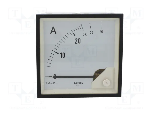 LUMEL EA19N Amperímetro para Panel 0-25A AC True RMS