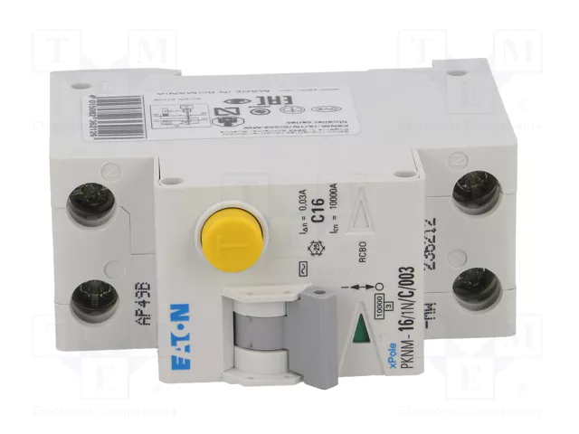 EATON ELECTRIC PKNM 16A 30mA 230VAC 1+N RCBO