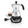 Bialetti Moka Timer 3TZ, Plata/Negro