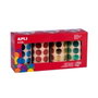 Apli Pack de 4 Rollos de Gomets Redondos Metalizados de 20 mm