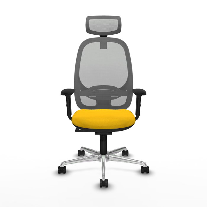 PIQUERAS Y CRESPO Silla de oficina Cilanco con mecanismo Sincro, Amarillo y Gris PIQUERAS Y CRESPO Silla de oficina Cilanco con mecanismo Sincro, Amarillo y Gris
