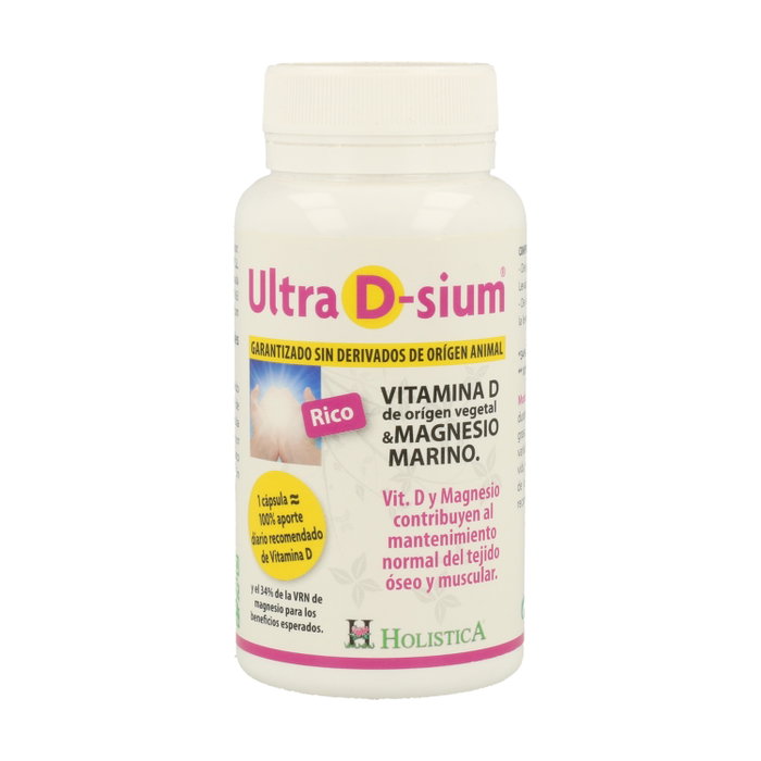 Holistica Ultra D-Sium 60 cápsulas - Vitamina D + Magnesio, complemento alimenticio Holistica Ultra D-Sium 60 cápsulas - Vitamina D + Magnesio, complemento alimenticio
