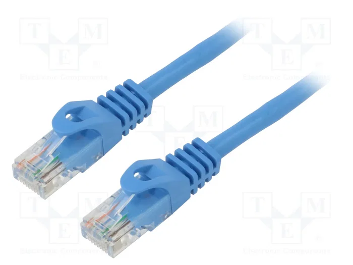 Lanberg Cable de red Cat6 U/UTP de 3 m Azul PCU6-10CC-0300-B