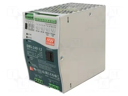MEAN WELL DRS-240-12 Alimentador buffer para carril DIN 240W 12VDC 20A
