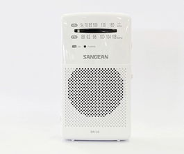SANGEAN Radio Portátil AM/FM, Color Blanco
