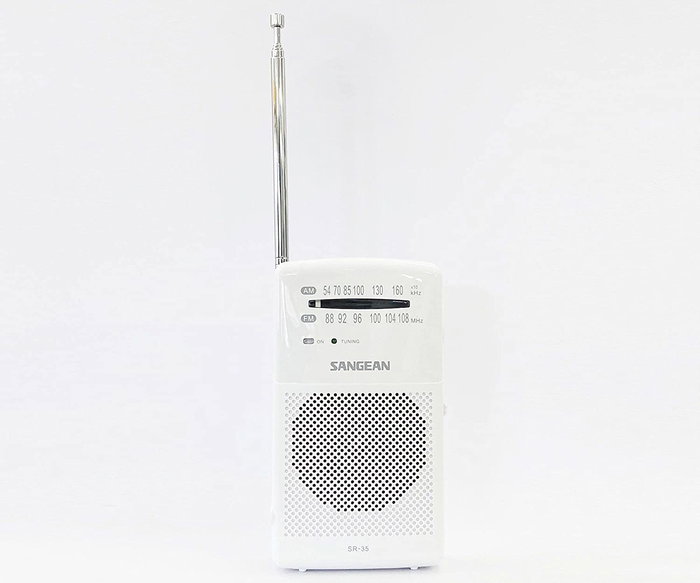 SANGEAN Radio Portátil AM/FM, Color Blanco