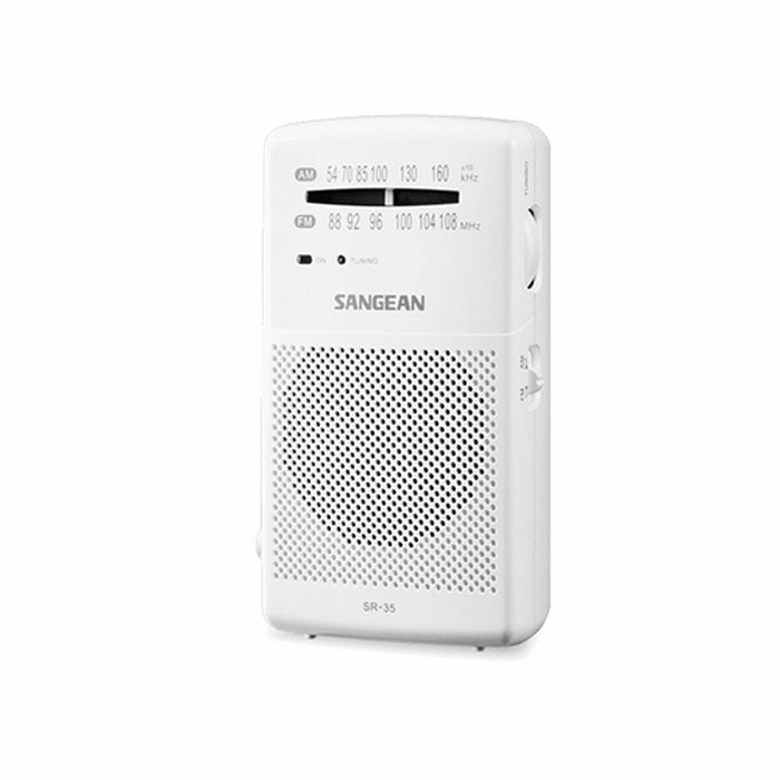 SANGEAN Radio de bolsillo SR-35 blanco AM/FM SANGEAN Radio de bolsillo SR-35 blanco AM/FM